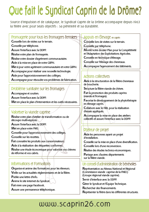 pourquoi adherer au syndicat caprin de la drome